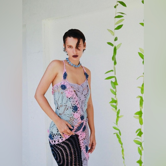 Oceanus Cassandra Crochet Evening Maxi Dress - Picture 8 of 12